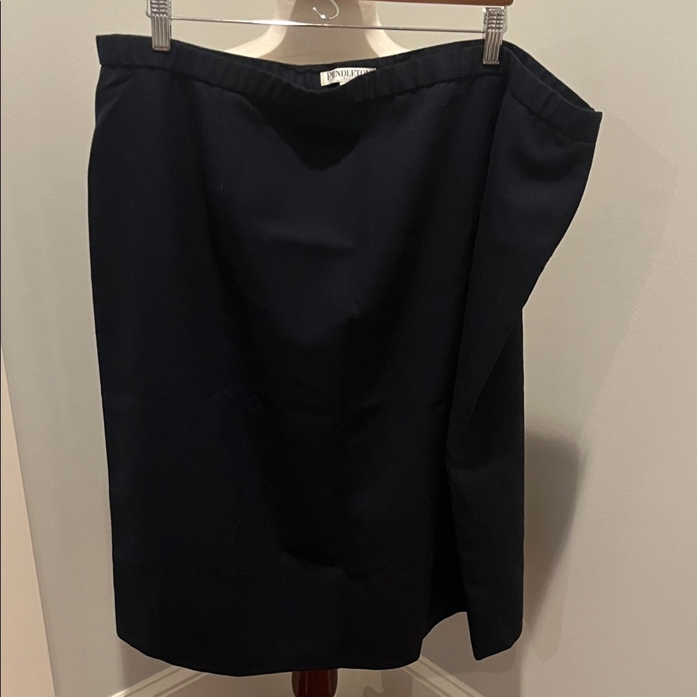 Pendleton Dark Navy Pencil Skirt, 22W Plus